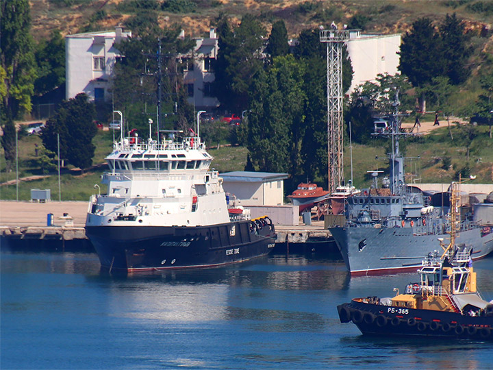 Спасательное буксирное судно "Капитан Гурьев" Черноморского флота у причала в Севастополе