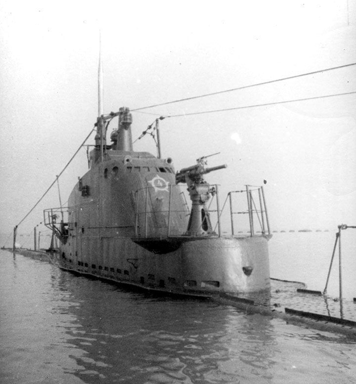 Подводная лодка "Щ-215" в позиционном положении